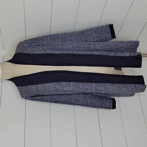 KAREN SCOTT medium blue midi cardigan - Picture 1 of 4